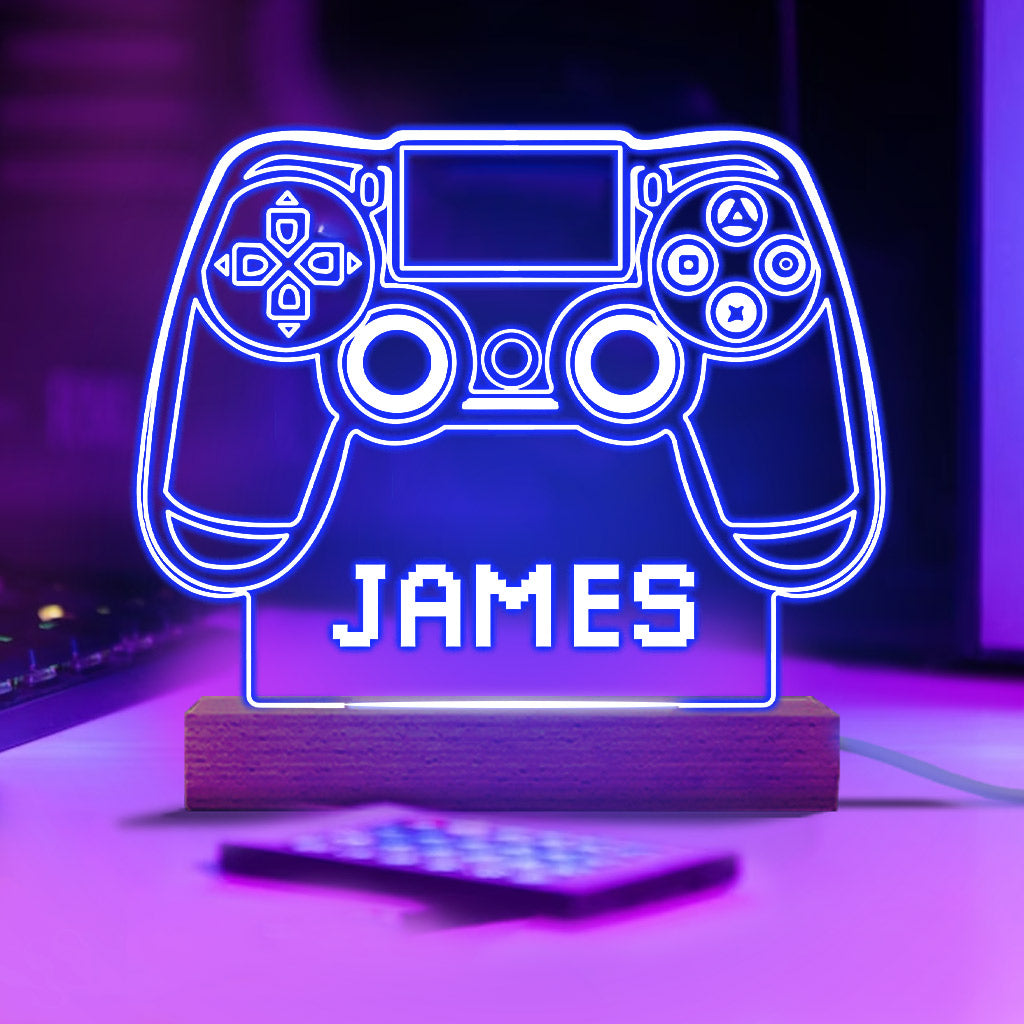 Salle de jeux - Plaque lumineuse personnalisée en forme de jeu vidéo