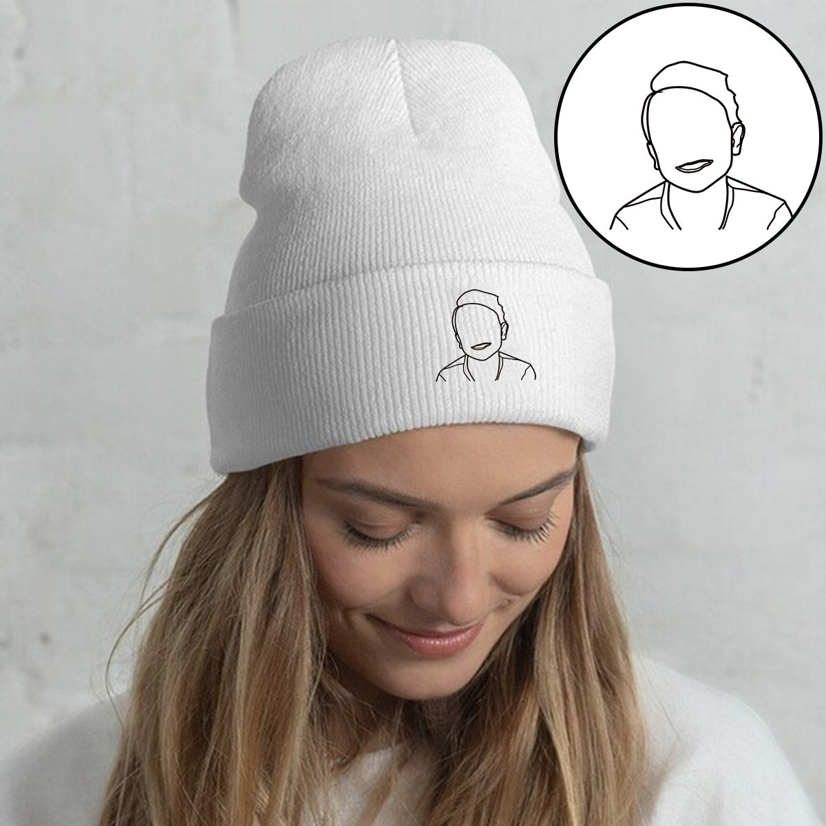 Bonnet brodé personnalisé pour enfant avec photo -