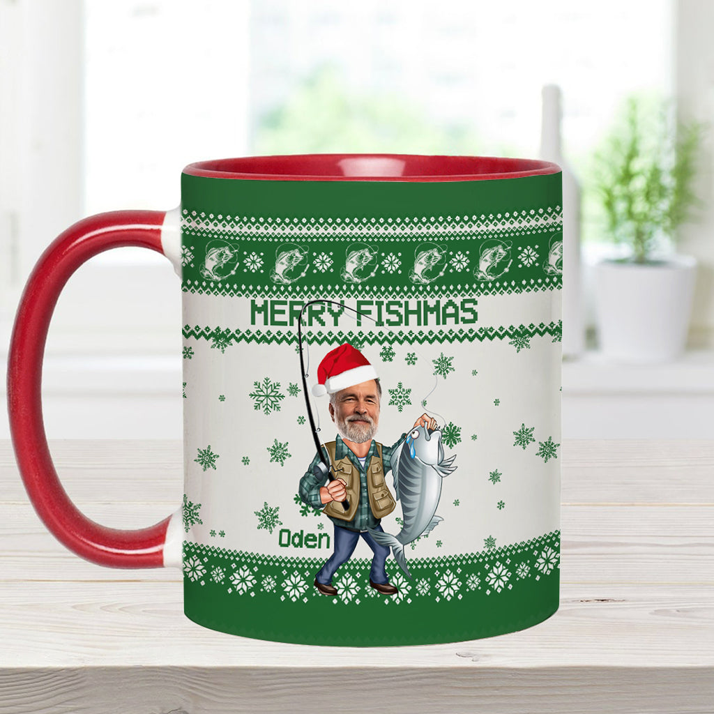 Joyeux Noël des pêcheurs ! Mug personnalisé sur le thème de la pêche