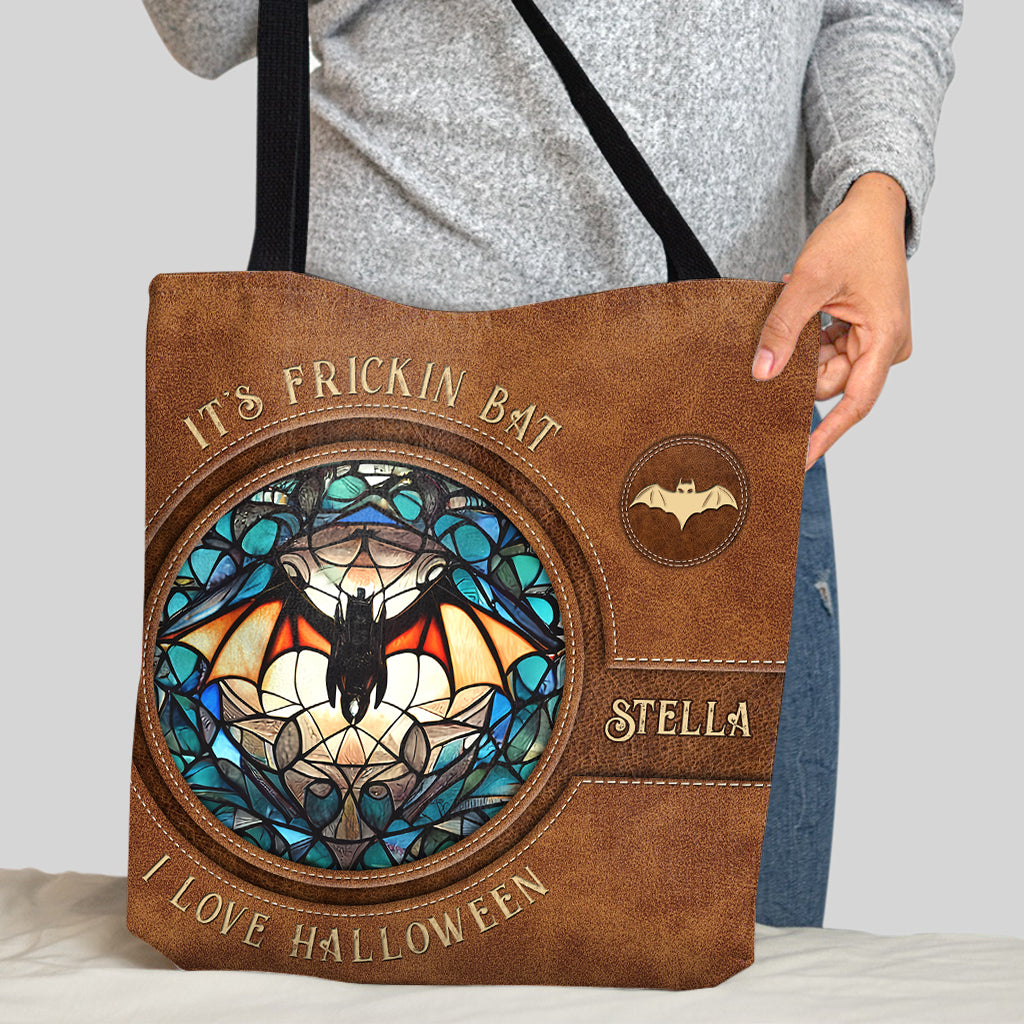 C'est une chauve-souris ! J'adore Halloween ! - Sac fourre-tout sorcière personnalisé