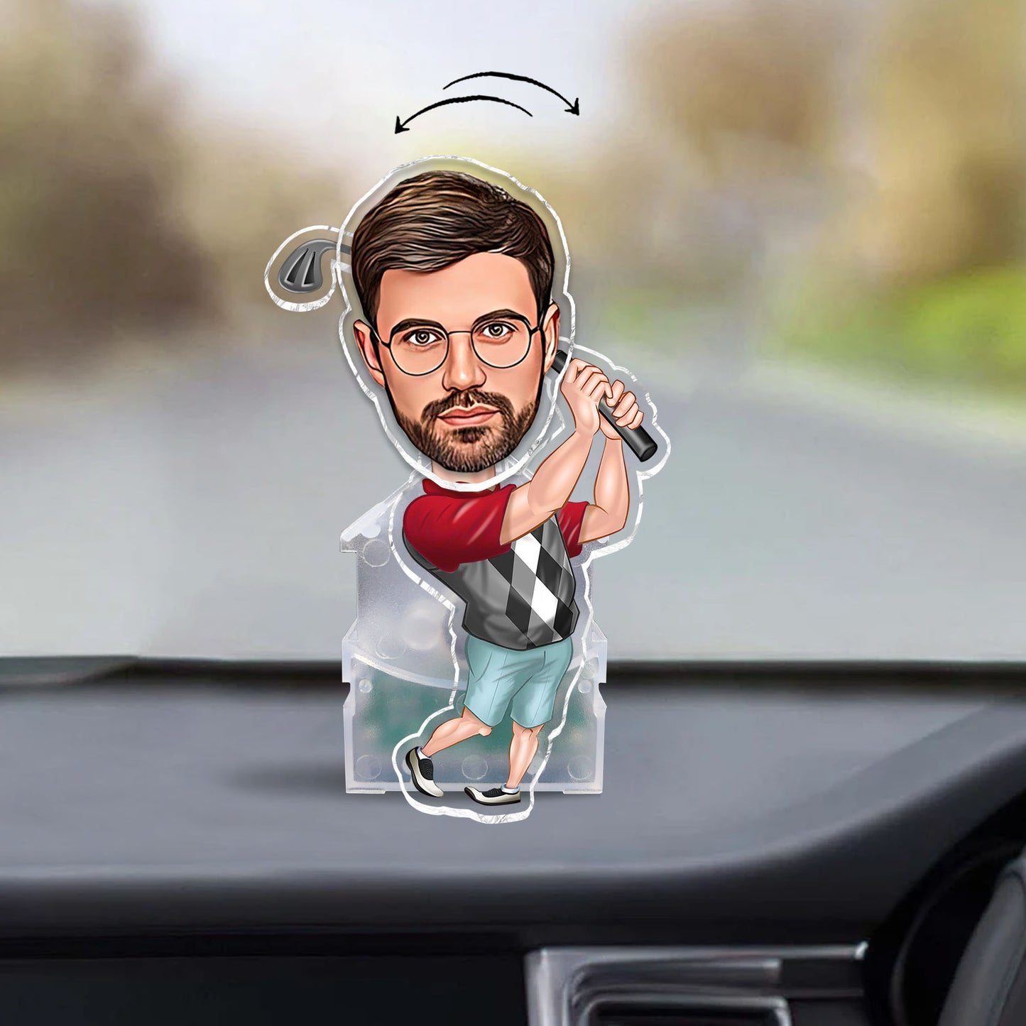 Funny Photo Figure - Personalized Golf Custom Shaking Head