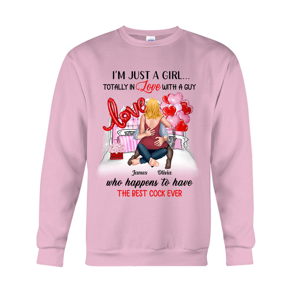 Je suis juste une fille amoureuse d'un garçon - T-shirt et sweat à capuche personnalisés pour couples