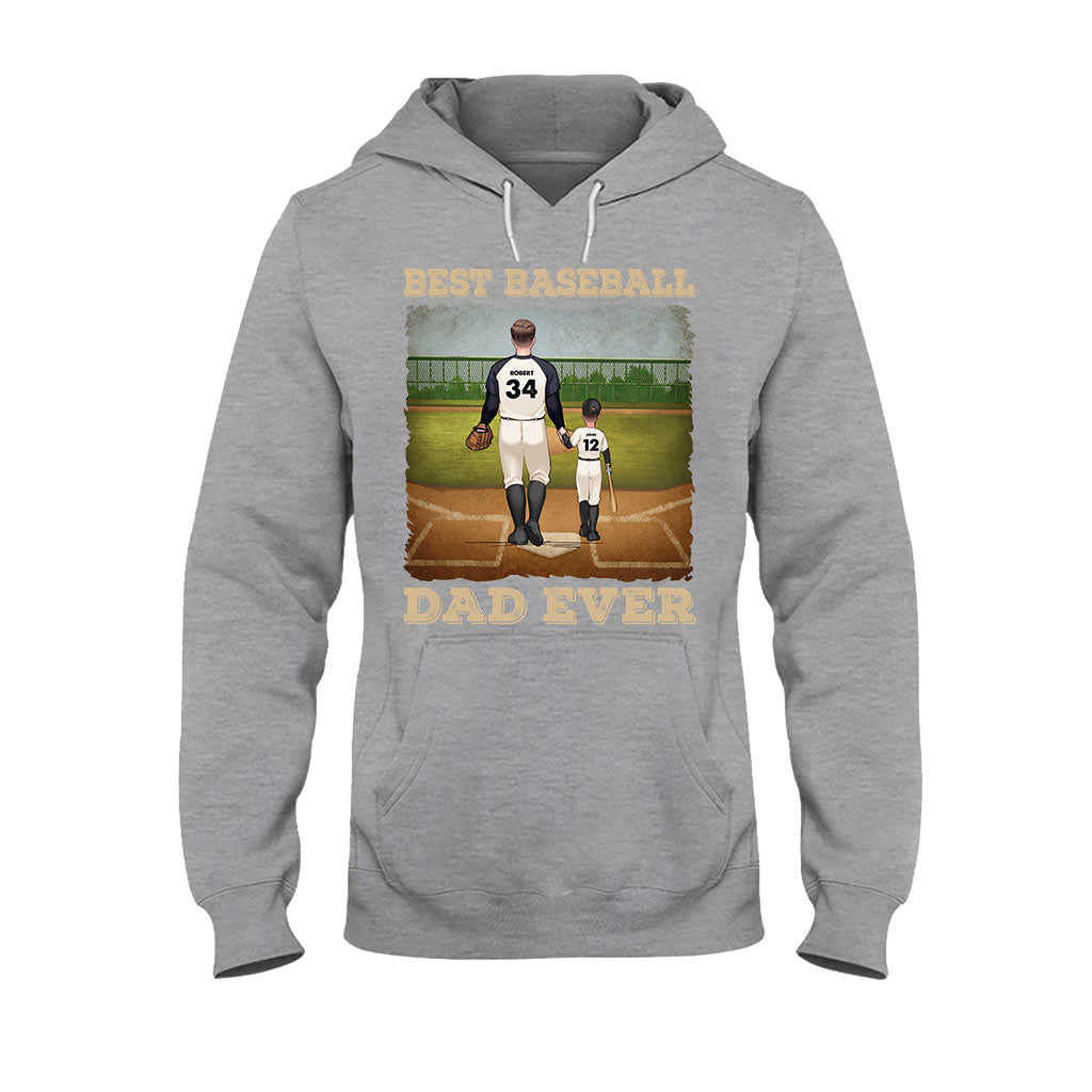 Meilleur papa de joueur de baseball au monde - T-shirt et sweat à capuche personnalisés