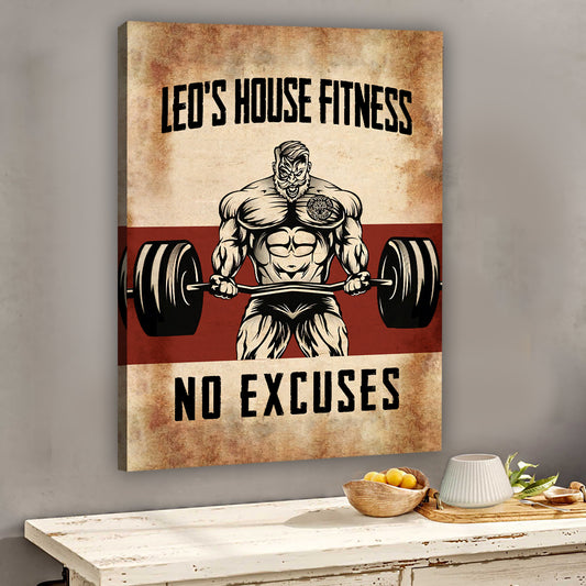 Pas d'excuses - Toile et affiche de fitness personnalisées