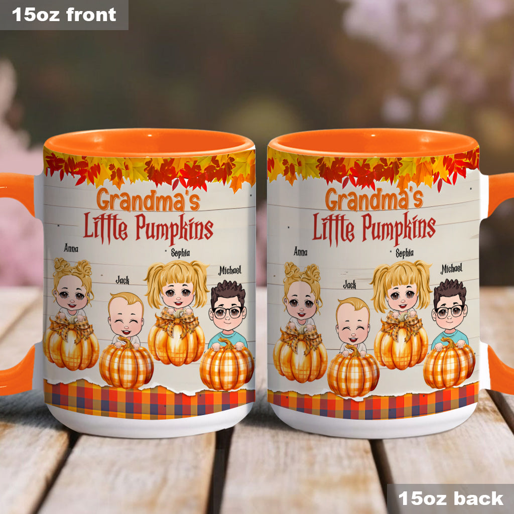 Grandma’s Little Pumpkins - Personalized Grandma Accent Mug