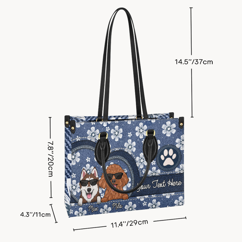 Meilleure maman de chien/de chat au monde - Cadeau pour les amoureux des chiens et des chats - Sac à main en cuir personnalisé
