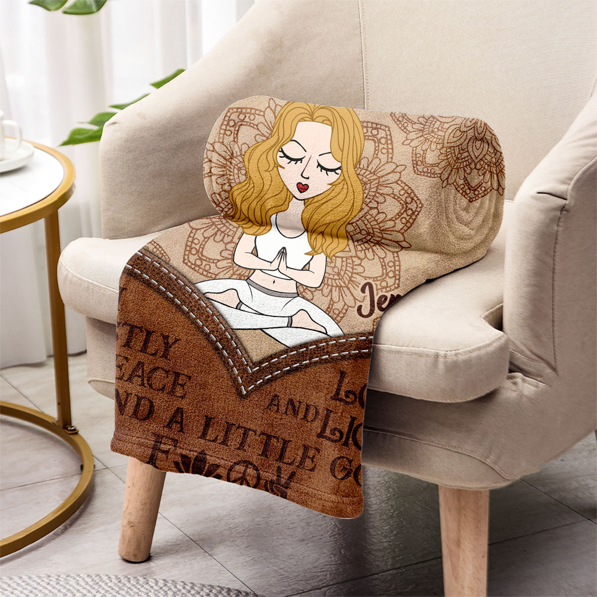 I'm Mostly Peace - Personalized Yoga Blanket