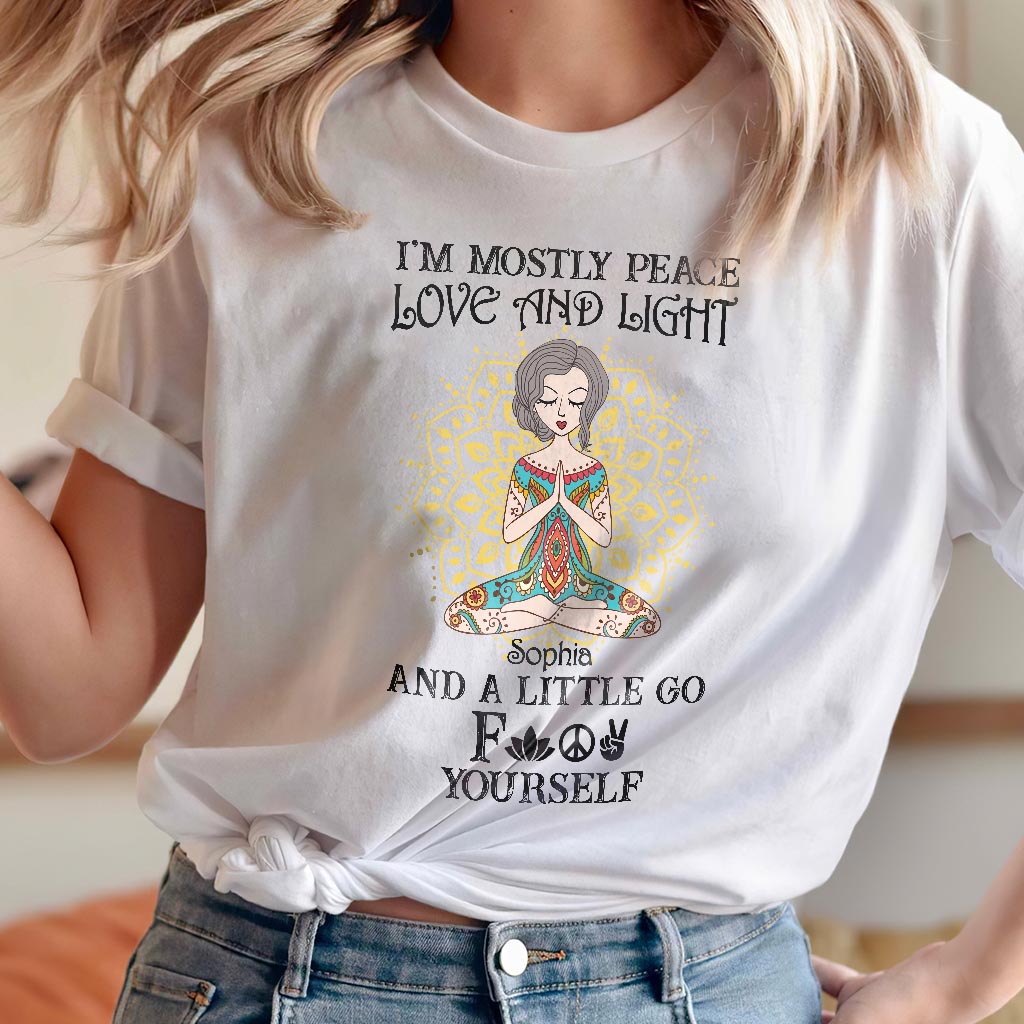 Je suis avant tout paix, amour et lumière - T-shirt et sweat à capuche de yoga personnalisés