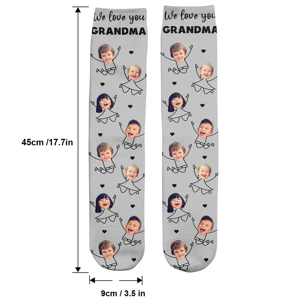 Je t'aime papa - Cadeau pour papa, grand-père, maman, oncle, tante, grand-mère - Chaussettes personnalisées