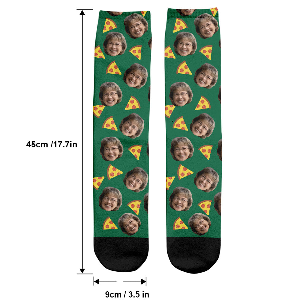 Chaussettes personnalisées à motif d'icônes amusantes pour grand-mère