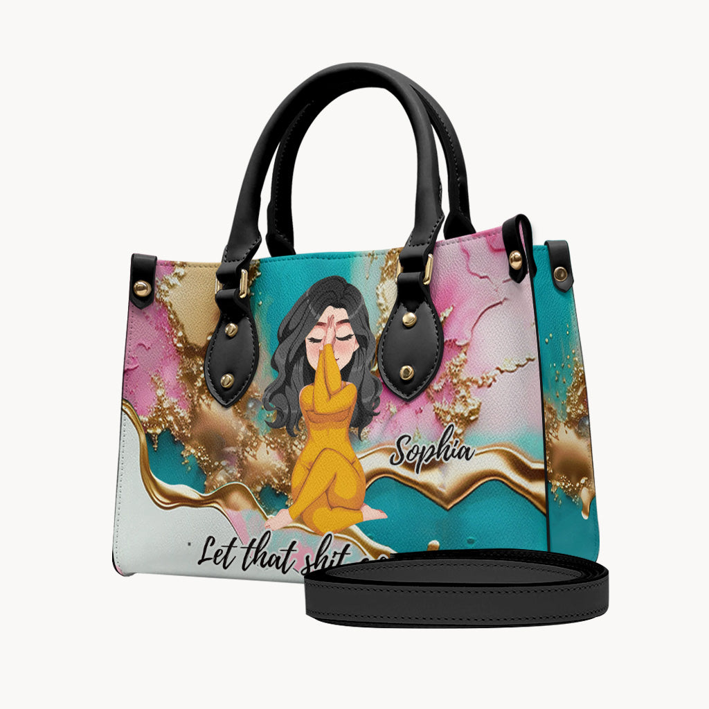 Lâchez prise - Sac à main de yoga personnalisé en cuir
