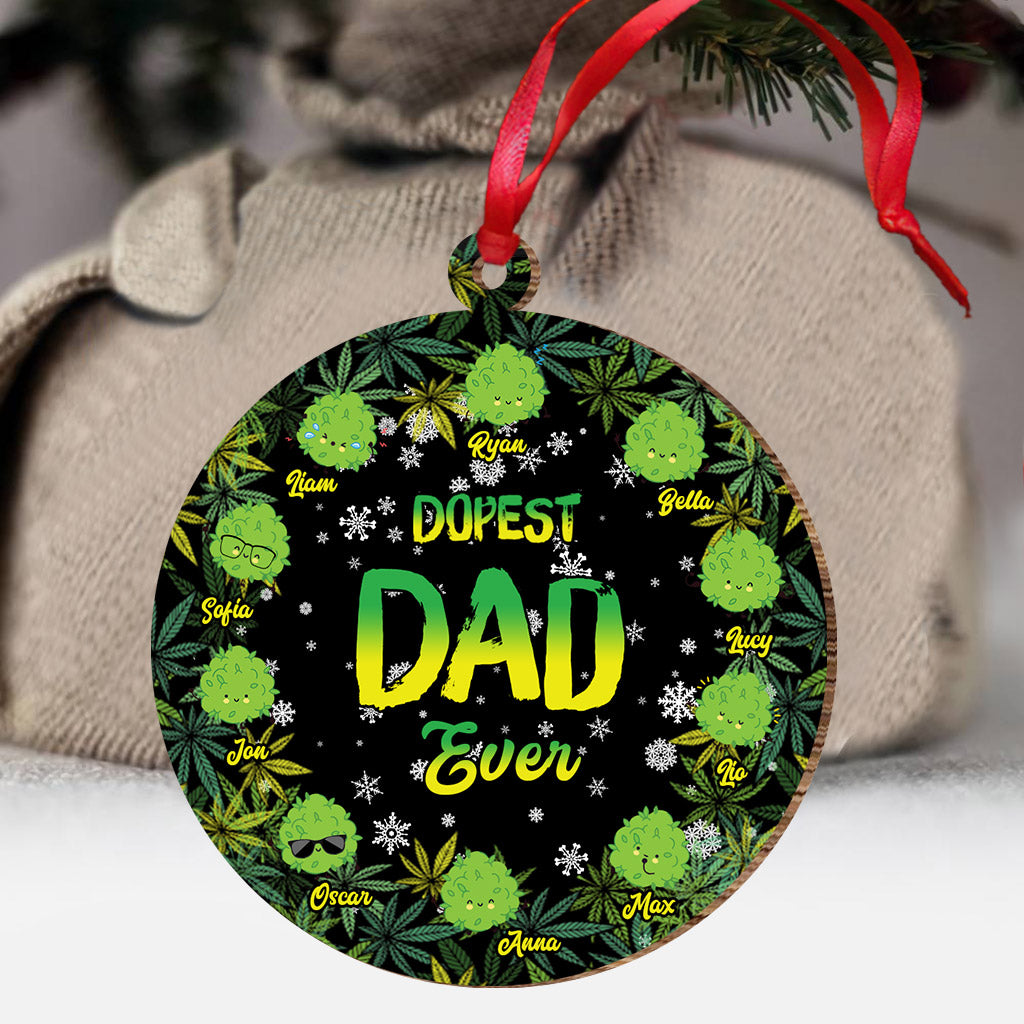 Dopest Dad Ever - Personalized Weed Ornament