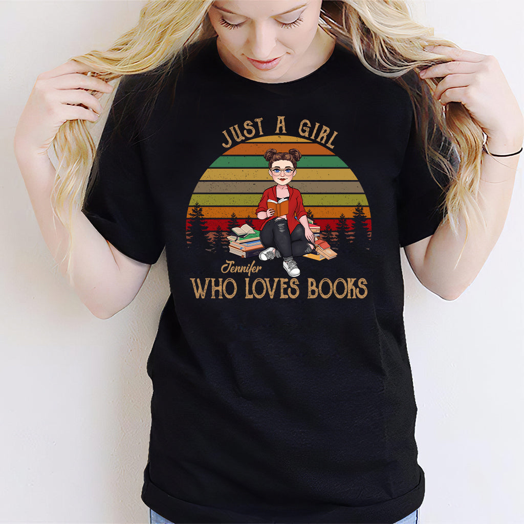 Juste une fille qui aime les livres - T-shirt et sweat à capuche personnalisés « Juste une fille qui aime les livres »