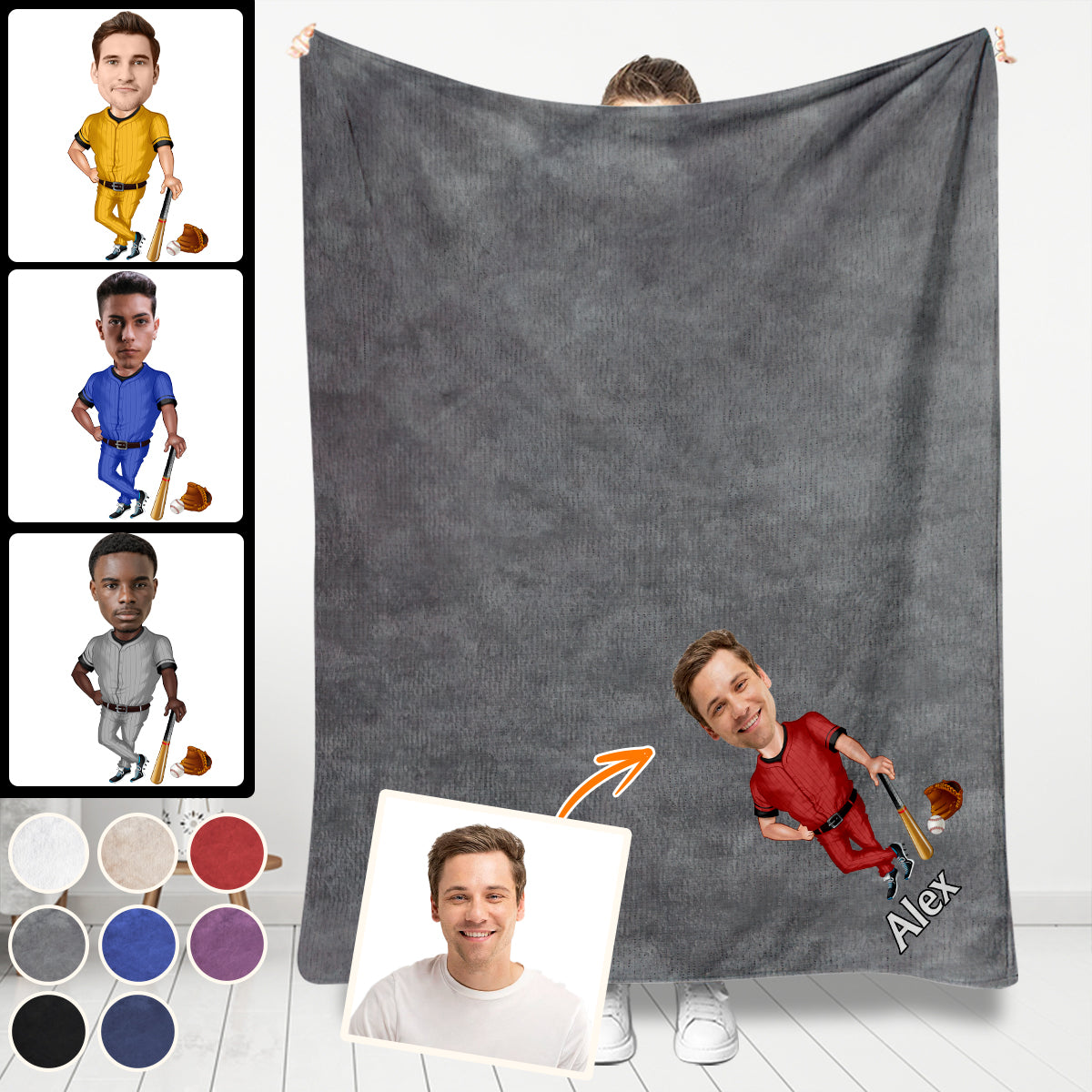 J'adore le sport - Couverture de baseball personnalisée