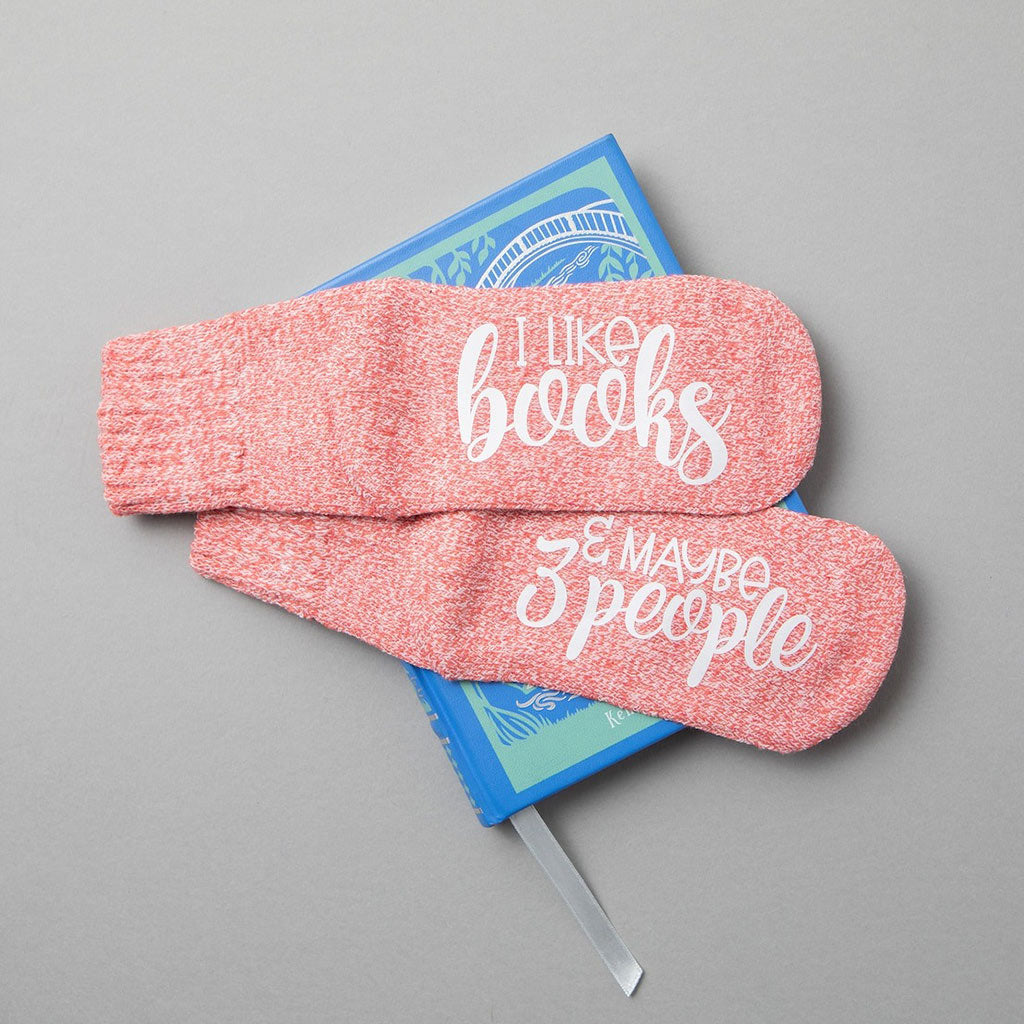 Tant de livres, si peu de temps - Chaussettes personnalisées en forme de livres