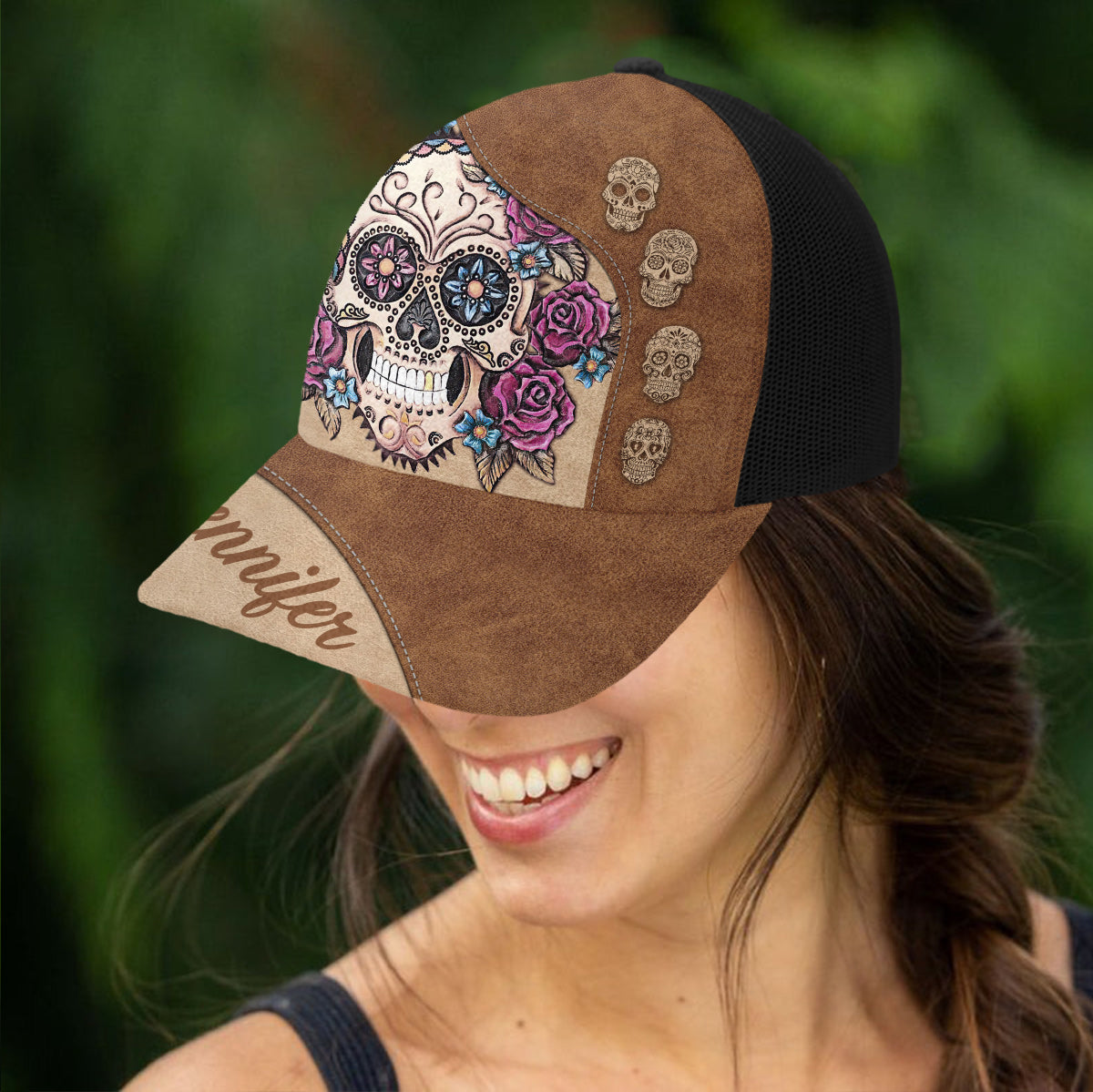 Casquette trucker personnalisée Love Skulls