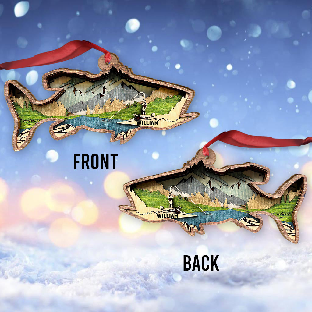 Pêche au bar - Ornement de pêche personnalisé