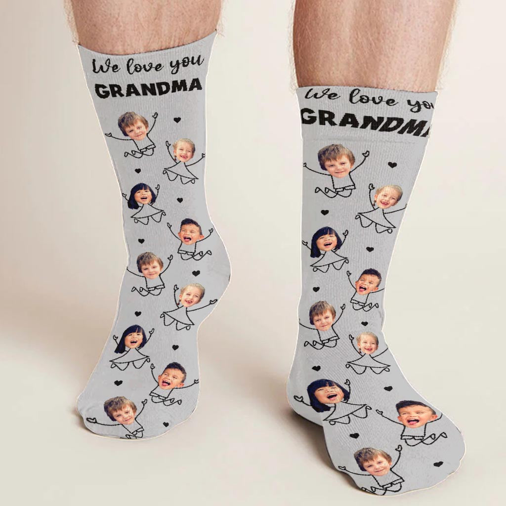 Je t'aime papa - Cadeau pour papa, grand-père, maman, oncle, tante, grand-mère - Chaussettes personnalisées