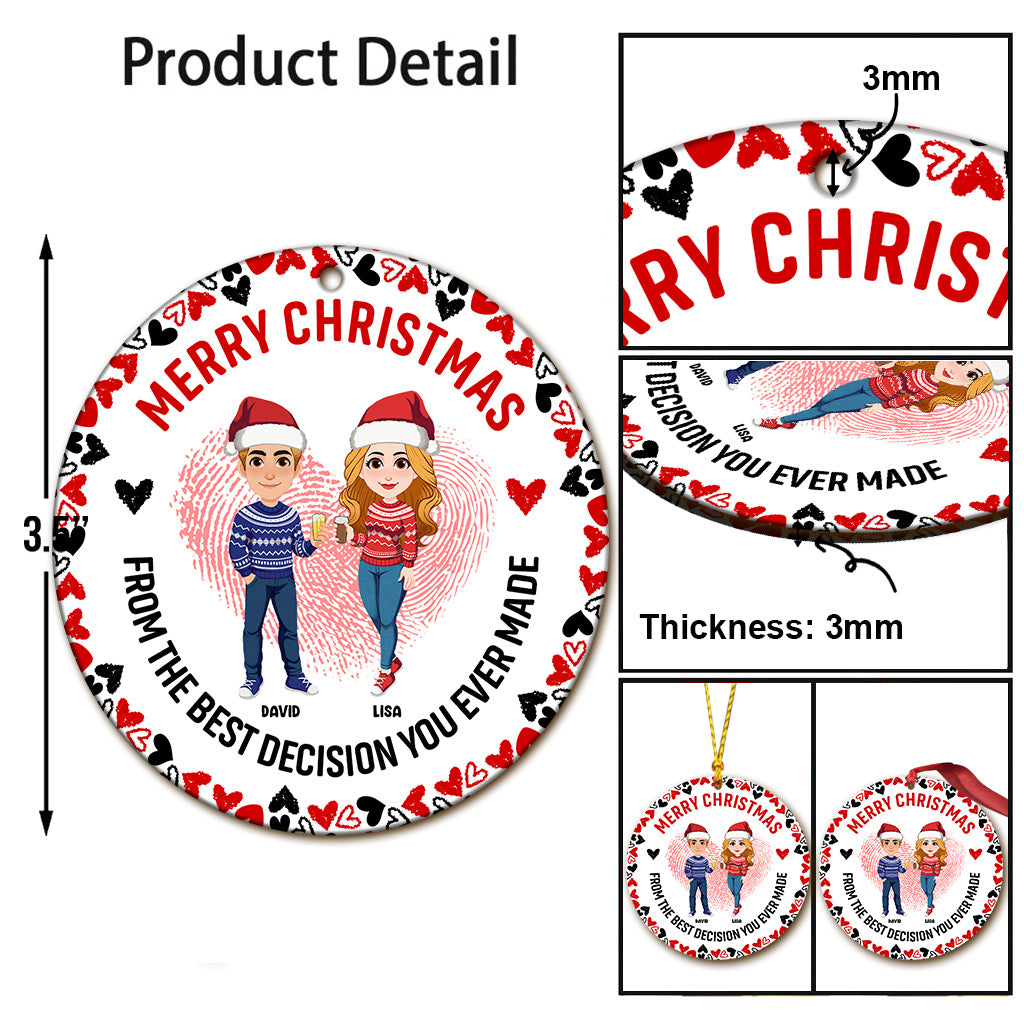 Tu es mon/ma préféré(e) - Ornement personnalisé pour couple