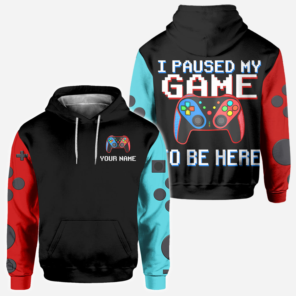 J'ai mis mon jeu en pause pour être ici - T-shirt personnalisé inspiré des jeux vidéo