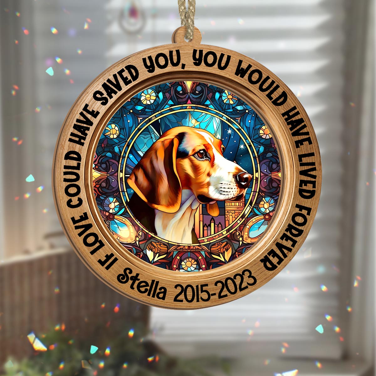 Tu étais mon bonjour préféré et mon au revoir le plus difficile - Attrape-soleil personnalisé pour chien