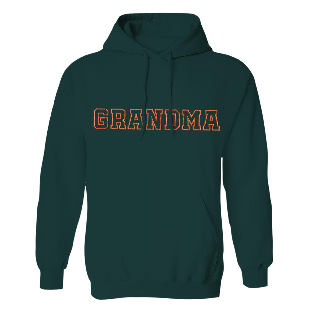Custom Name - Personalized Grandma Embroidered Hoodie
