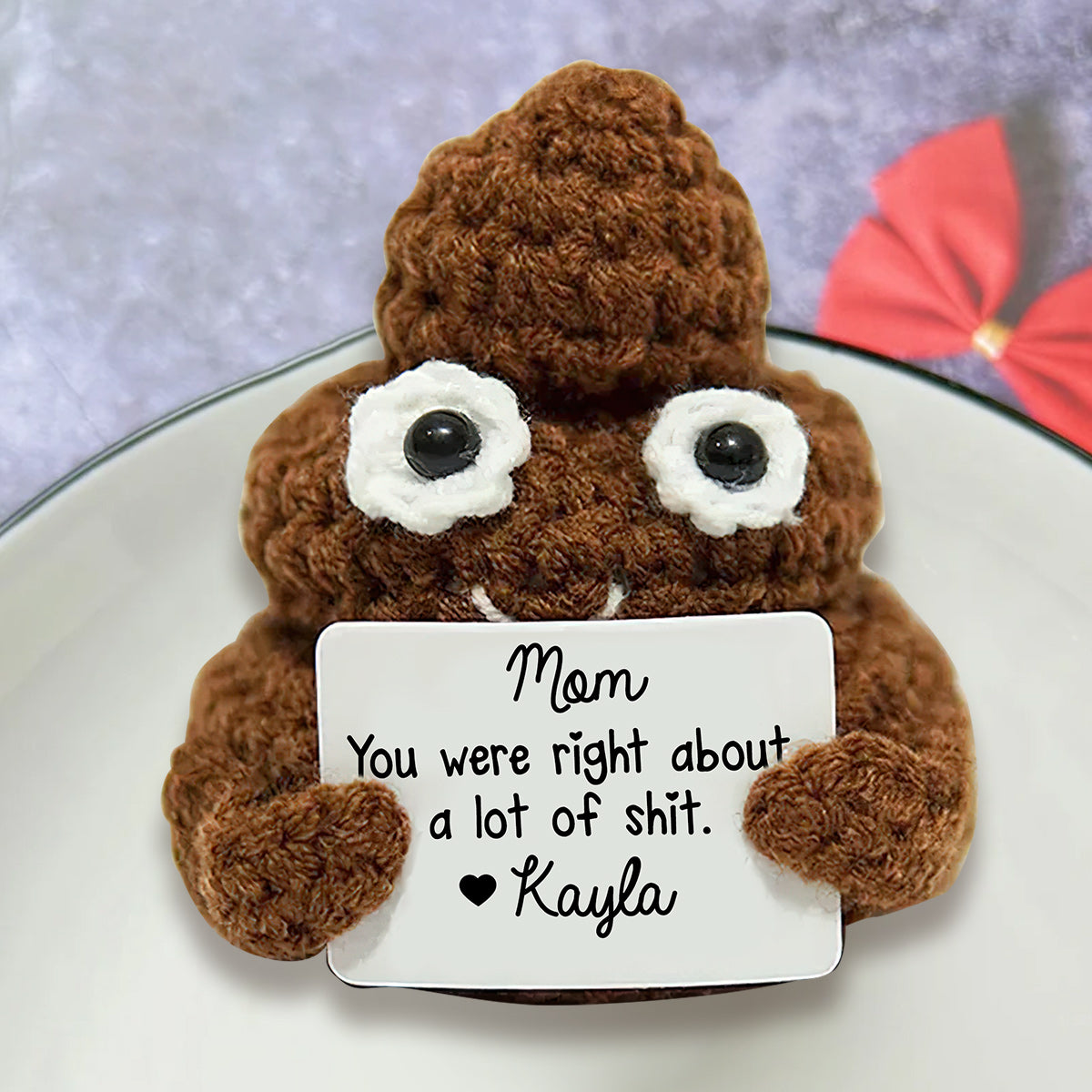 Maman, tu avais raison - Figurine personnalisée tricotée à la main pour maman