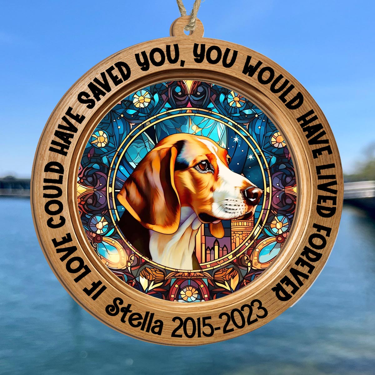 Tu étais mon bonjour préféré et mon au revoir le plus difficile - Attrape-soleil personnalisé pour chien
