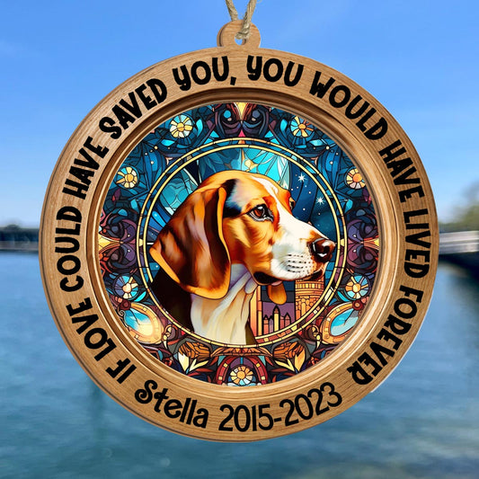 Tu étais mon bonjour préféré et mon au revoir le plus difficile - Attrape-soleil personnalisé pour chien