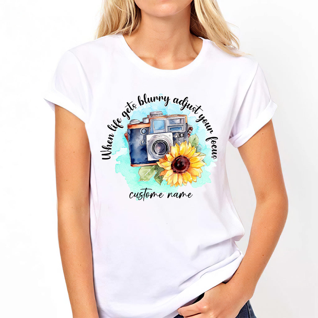 Quand la vie devient floue, ajustez votre mise au point - T-shirt et sweat à capuche personnalisés avec photographie