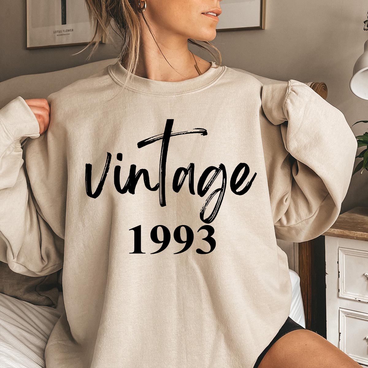 Version vintage - T-shirt et sweat à capuche personnalisés pour anniversaire