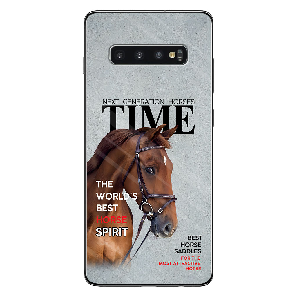 Couvertures de magazines - Étui de téléphone personnalisé avec motif cheval