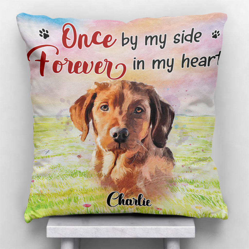 Forever In My Heart - Personalized Dog Throw Pillow