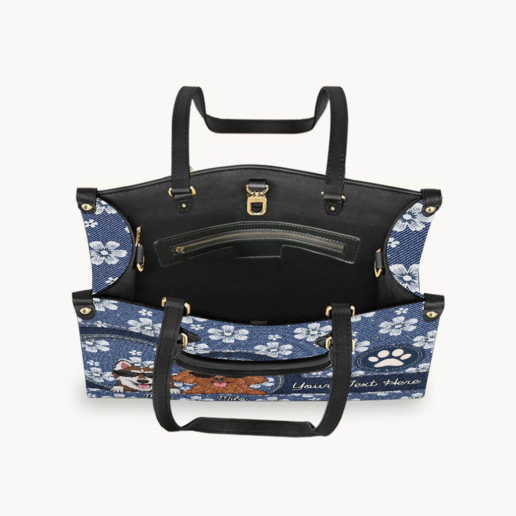 Meilleure maman de chien/de chat au monde - Cadeau pour les amoureux des chiens et des chats - Sac à main en cuir personnalisé