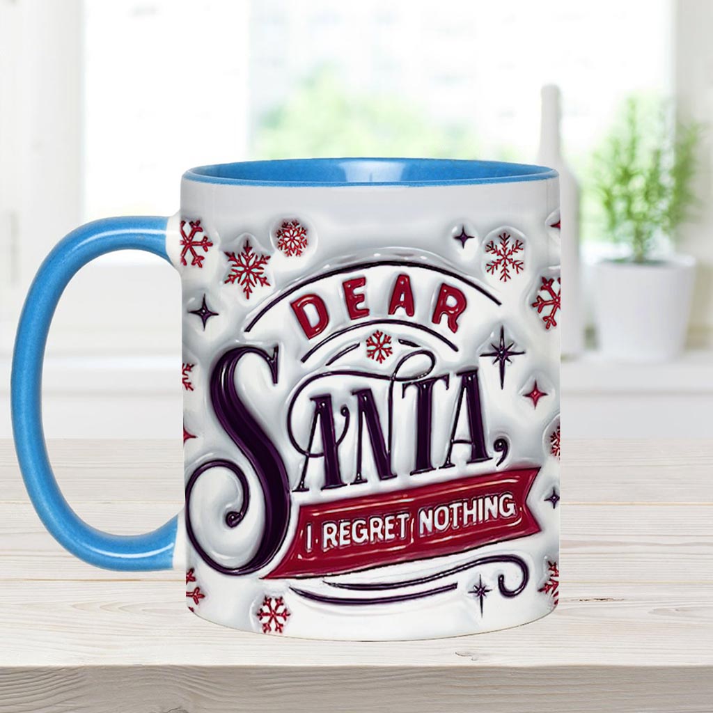 Cher Père Noël, je ne regrette rien - Mug de Noël personnalisé