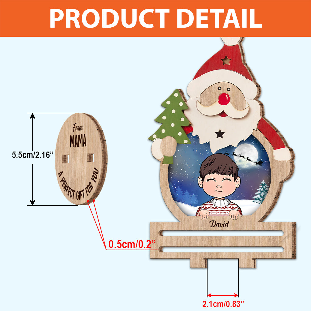 Cadeau de Noël - Plaque en bois personnalisée pour grand-mère