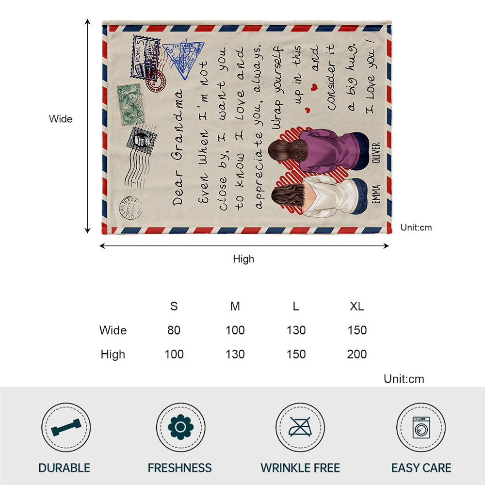 Dear Dad - Gift for dad, grandma, grandpa, mom, uncle, aunt, son, daughter, brother, sister, granddaughter, grandson, husband, wife, boyfriend, girlfriend, friend - Personalized Blanket