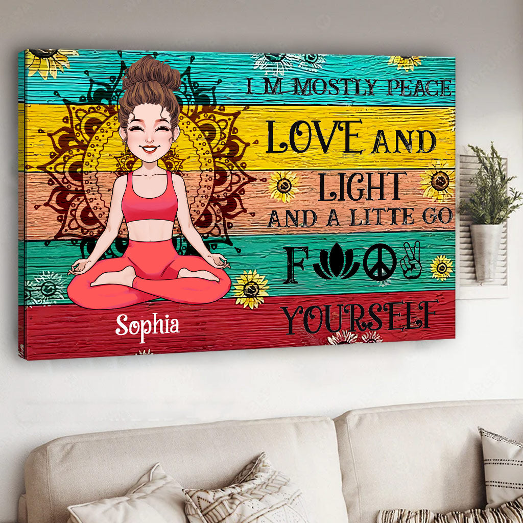 Je suis - Toile et affiche de yoga personnalisées