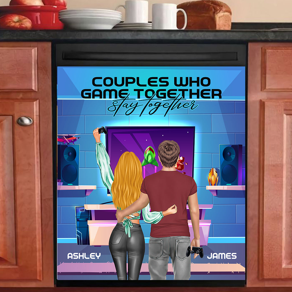 I Will Always Be Your Player Two - Video Game gift for boyfriend, husband, wife, girlfriend - Personalized Dishwasher Cover