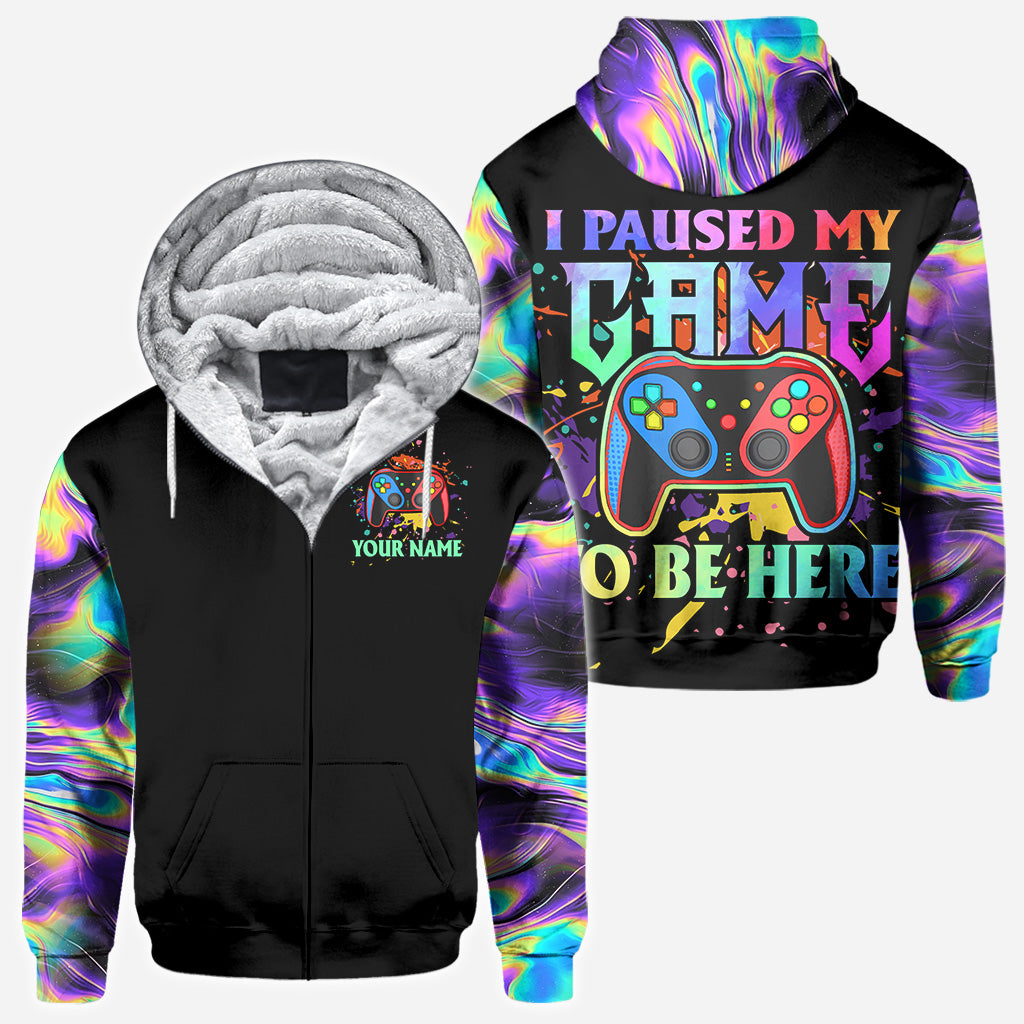 J'ai mis mon jeu en pause pour être ici - T-shirt personnalisé inspiré des jeux vidéo
