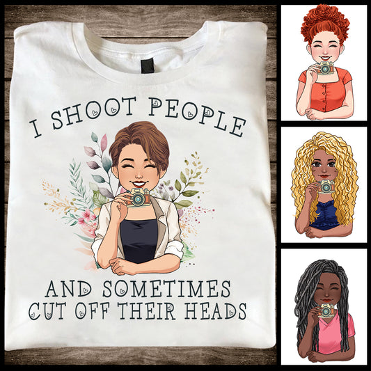 Je photographie des gens - T-shirt et sweat à capuche personnalisés « Je photographie des gens »