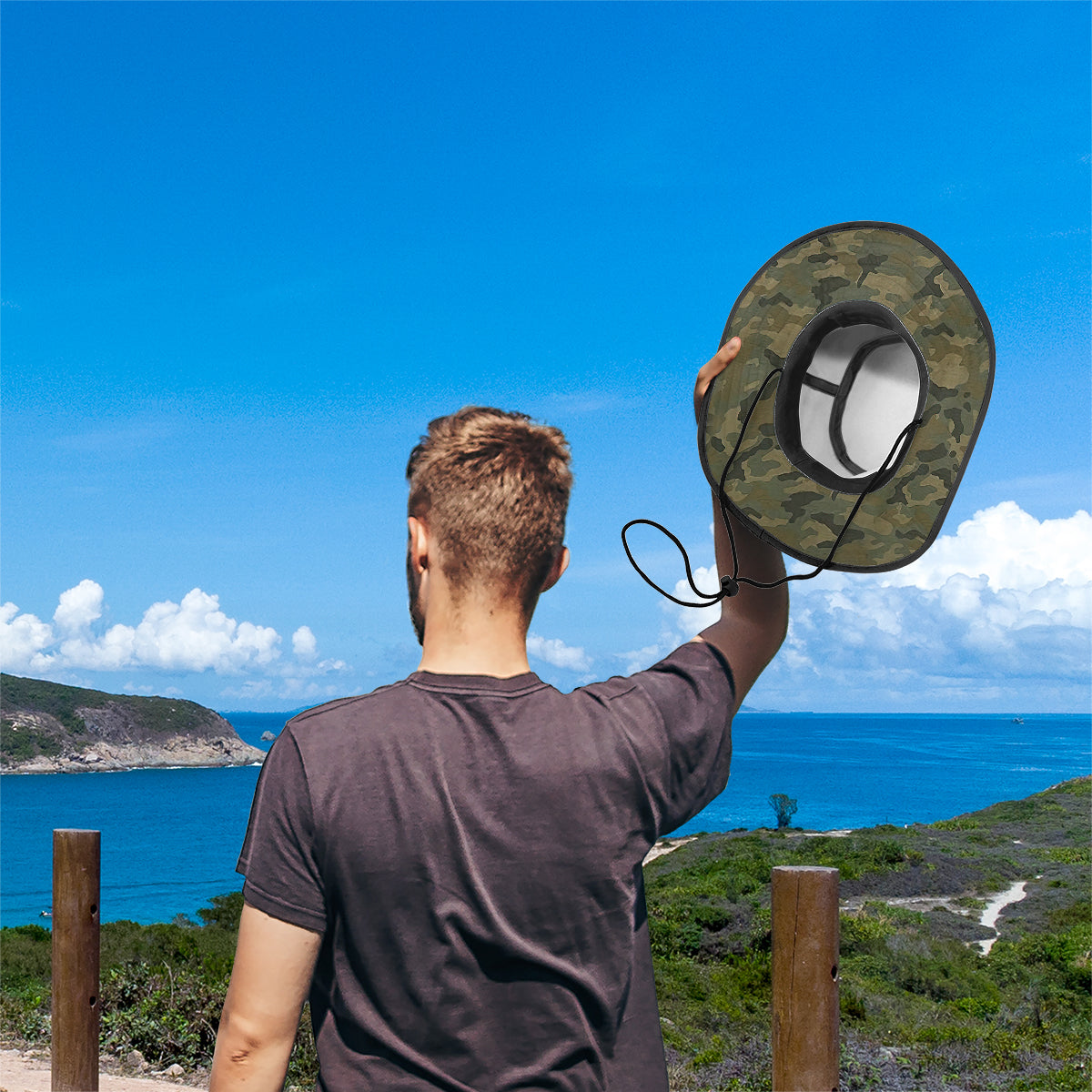 Chapeau de brousse de chasse personnalisé « Vous ne pouvez pas me voir »