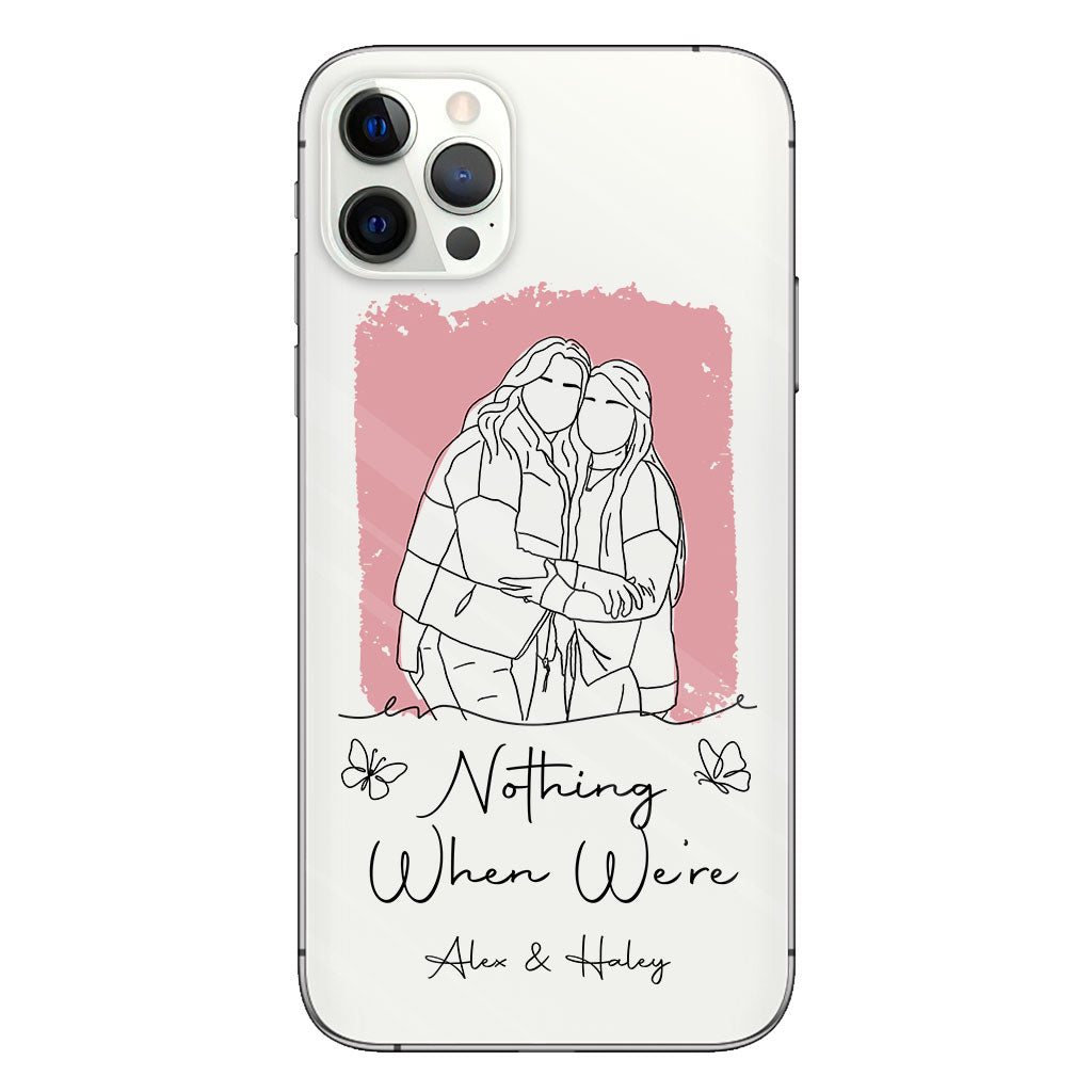 Nothing Makes Sense When We're Apart - Personalized Bestie Clear Phone Case