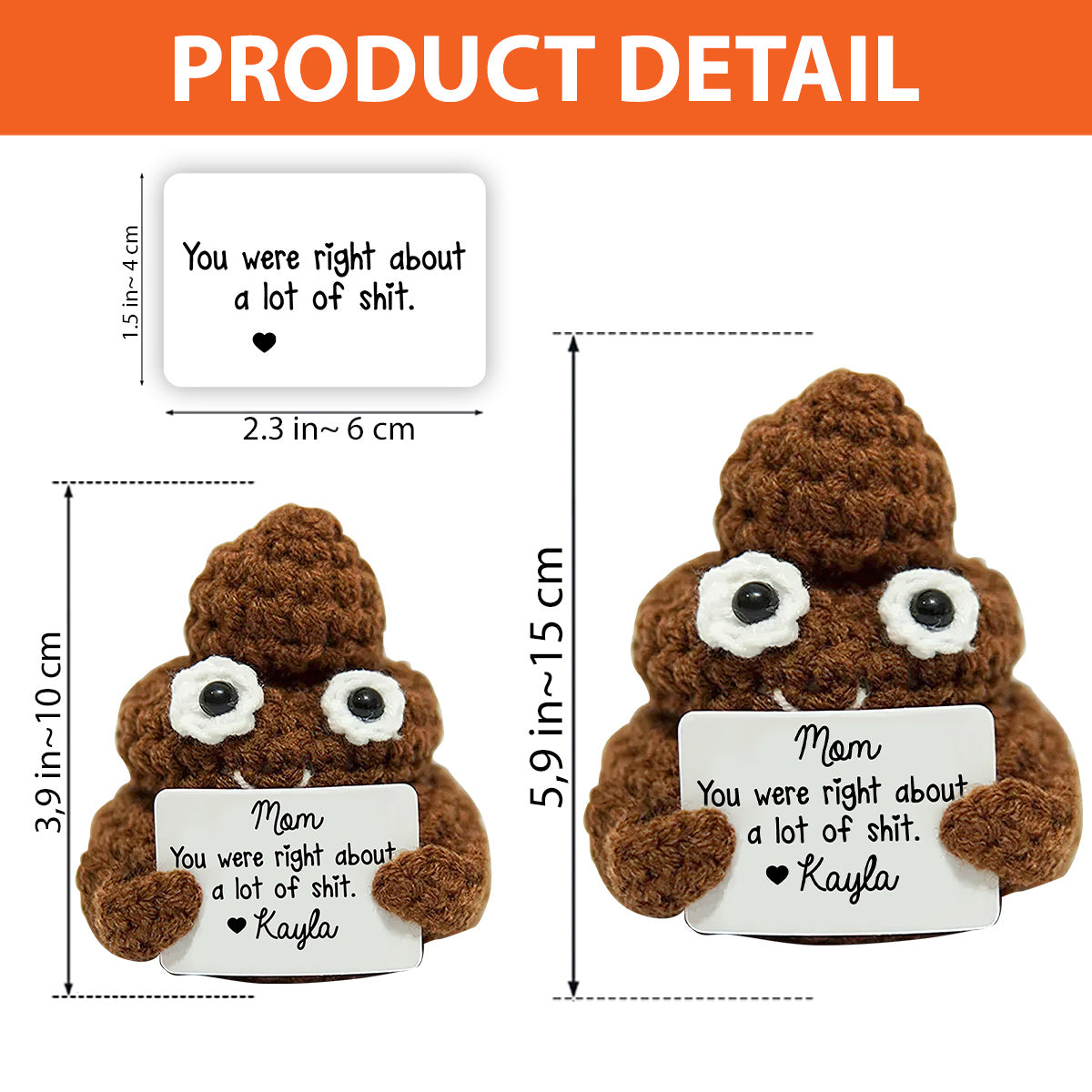 Maman, tu avais raison - Figurine personnalisée tricotée à la main pour maman