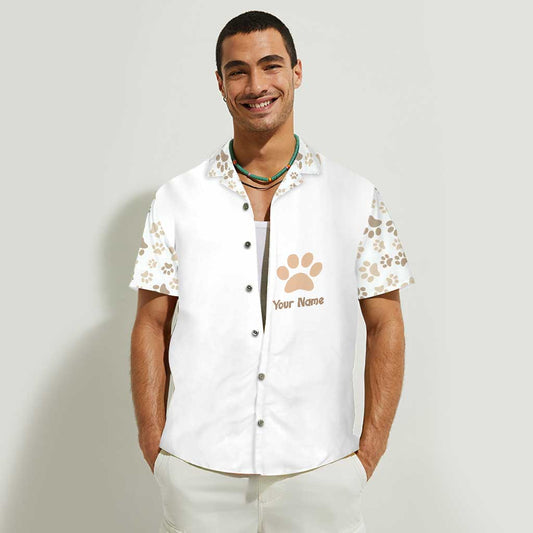 Chemise hawaïenne personnalisée avec motif chat Pierre Feuille Ciseaux