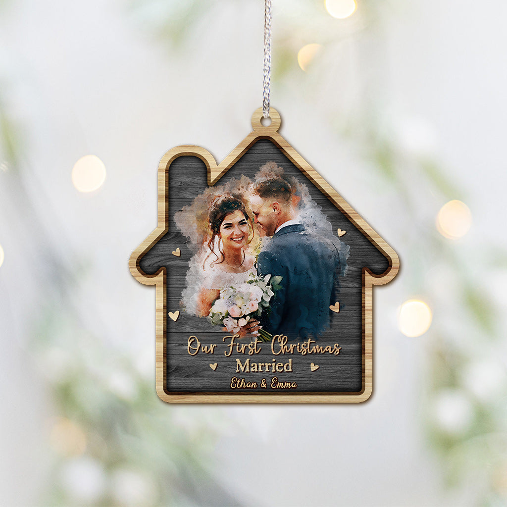 Notre premier Noël - Ornement personnalisé pour mari et femme