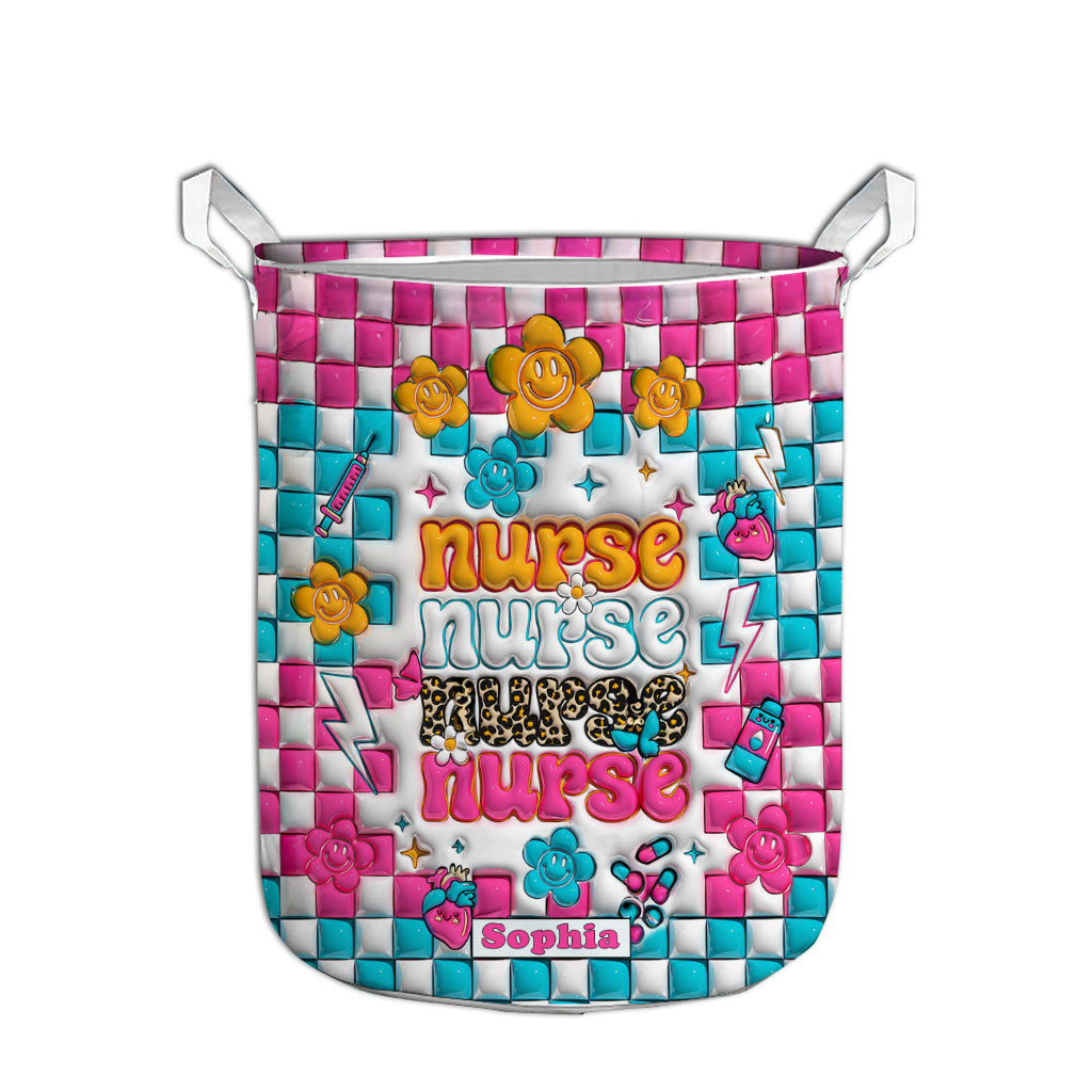 Vie d'infirmière - Cadeau pour une infirmière : maman, elle, épouse, petite amie, amie - Panier de rangement personnalisé
