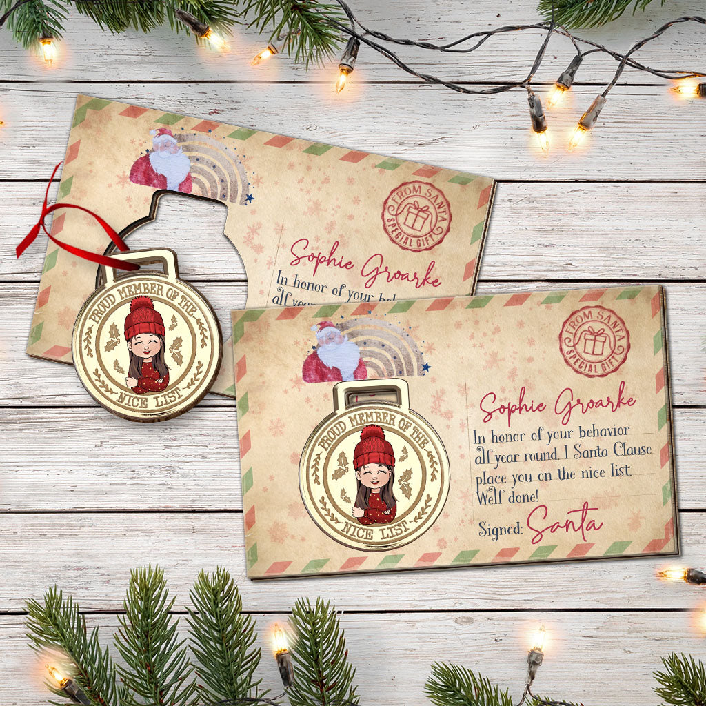 Médaille « Sagesse » - Ornement personnalisé pour enfant à déplier