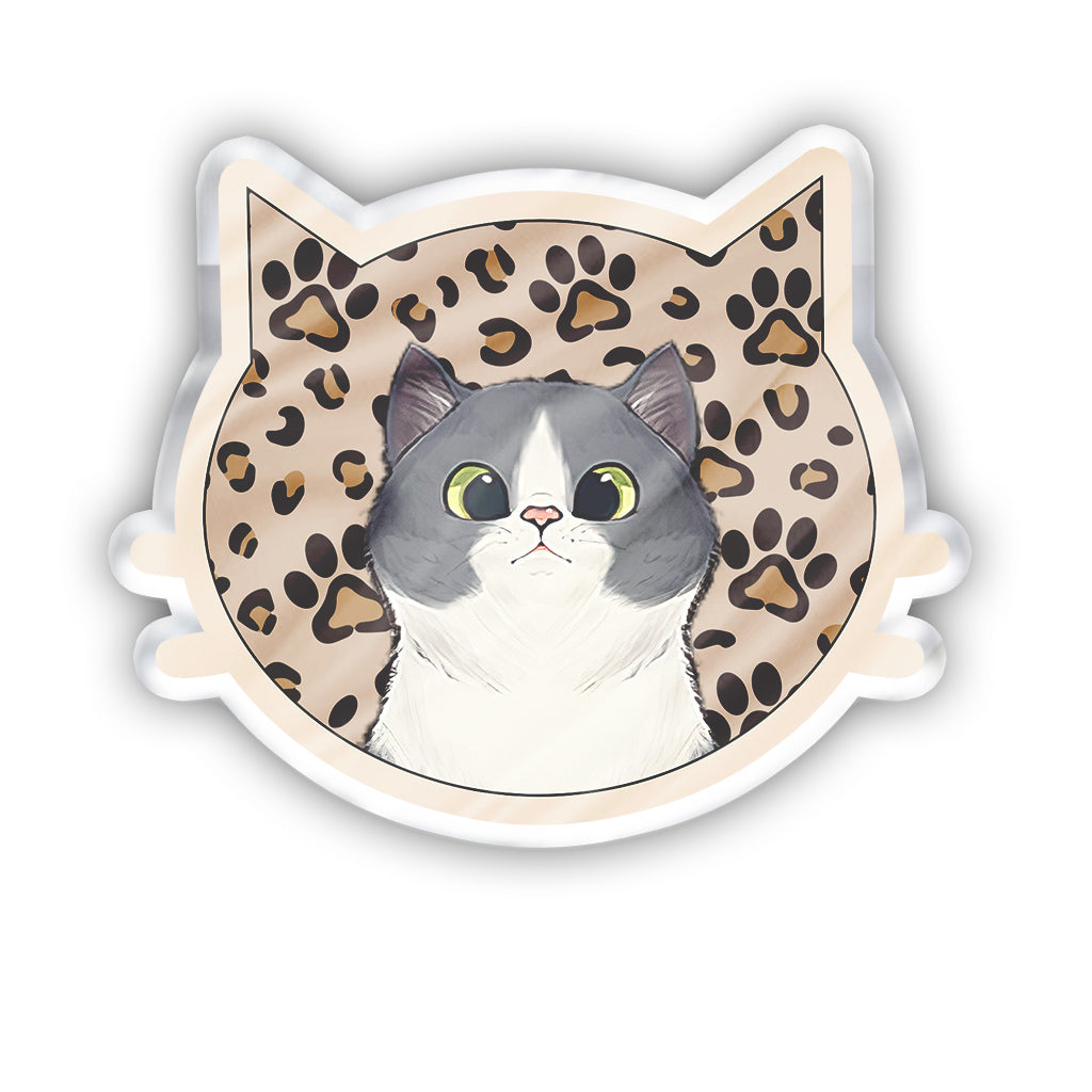 Réservé au chat - Coussin personnalisé en forme de chat