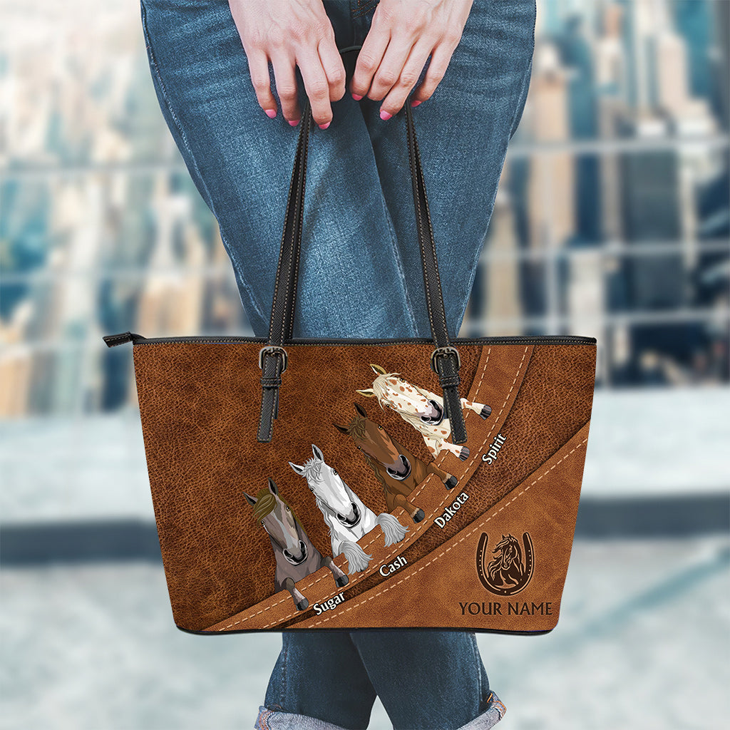 Sac en cuir personnalisé Love Horse